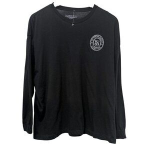 Victoria's Secret Black Tee Medium Womens Top Sparkle Logo Loungewear Cotton